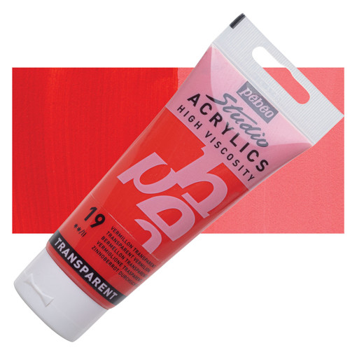 Picture of Acrylic 100ml Transparent Vermillion Pebeo