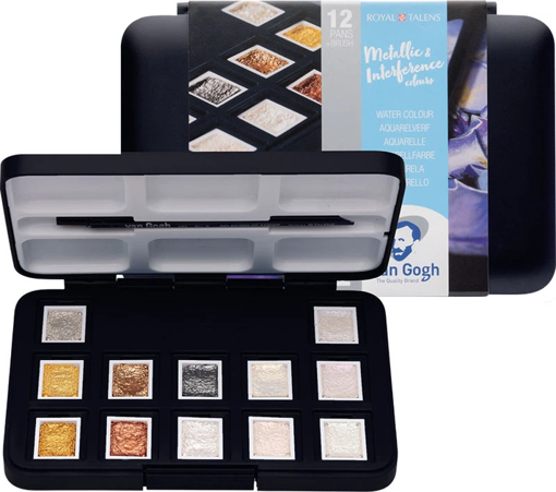 Picture of Watercolor 12clrs Metallic Pocket Box Vangogh