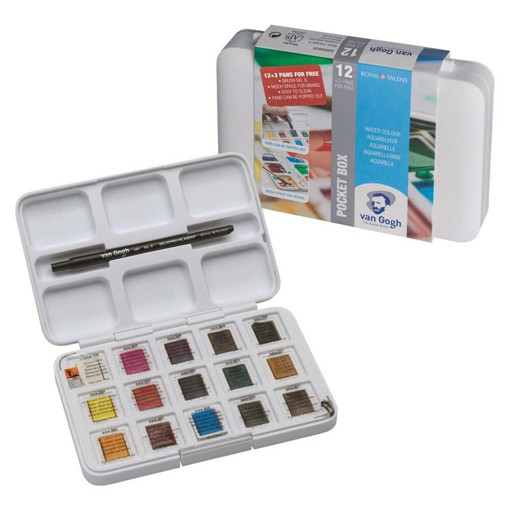 Picture of Watercolor 12clrs With Brush Vangogh