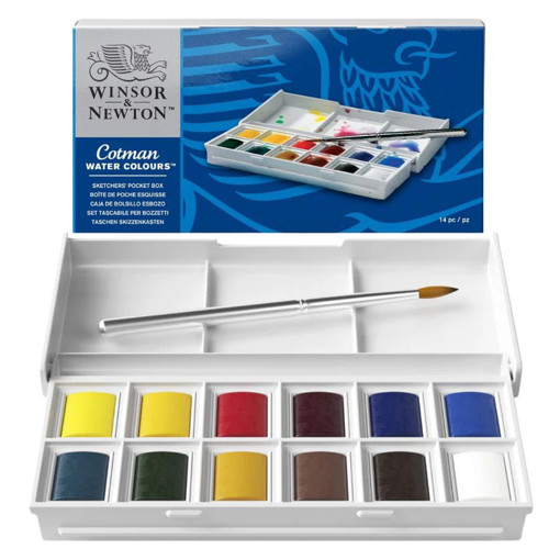 Picture of Watercolor 12clrs With Brush Winsor&Newton