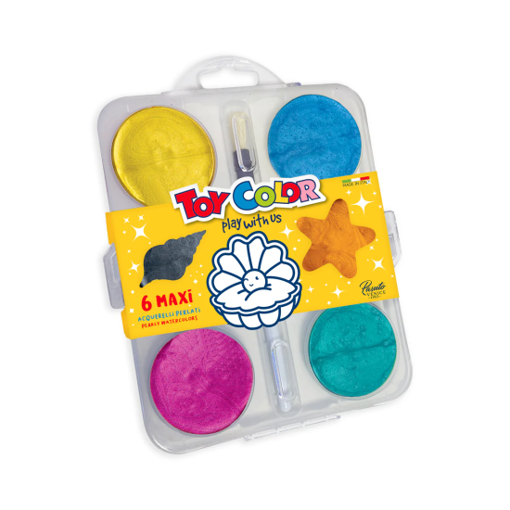Picture of Watercolor 6clrs Metallic With Brush Toycolor