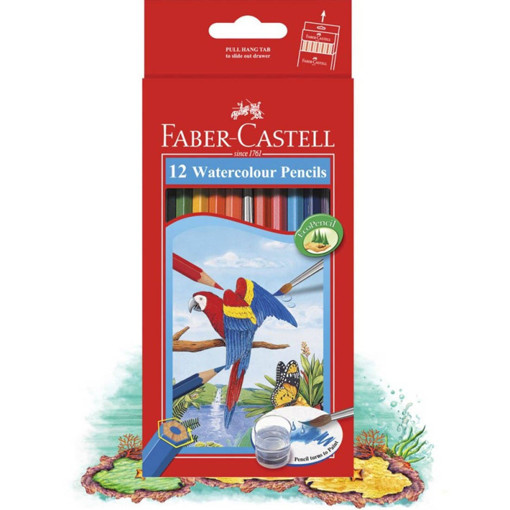 Picture of Watercolor pencils 12clrs With Brush Faber-Castell