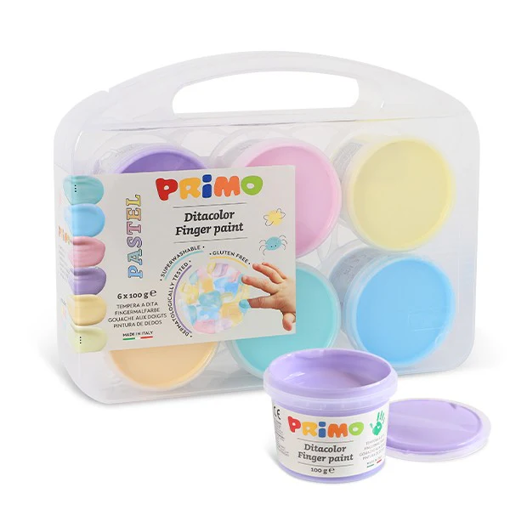 Picture of Finger Paint (Set of 6) Pastel 100gr Primo