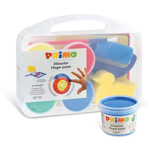 Picture of Finger Paint 4clrs + Accessories Primo