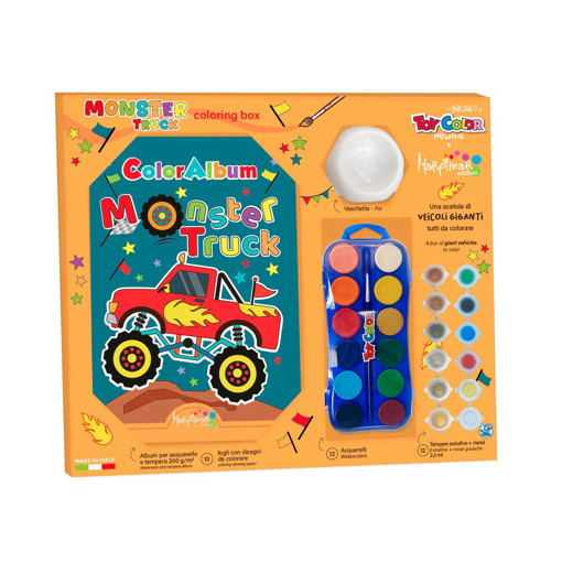 Picture of English Coloring Book With Paints Toycolor,Monster