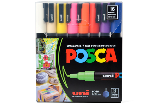 Picture of Paint Marker 16clrs 0.9-1.3mm Uni Posca