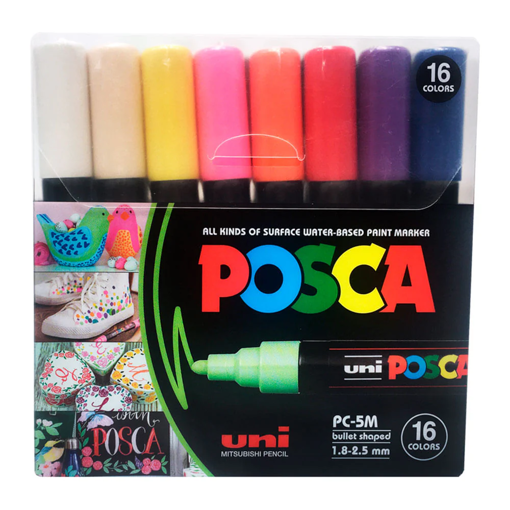 Picture of Paint Marker 16clrs 1.8-2.5mm Uni Posca
