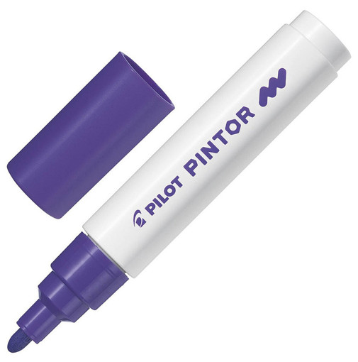 Picture of Paint Marker M Purple 1.4mm All Surfaces Pilot Pin