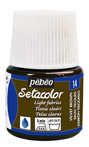 Picture of Fabric Paint 45ml Velvet Brown Pebeo Setacolor