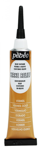 Picture of Glass Paint 20ml Vermeil Gold Outliner Pebeo Vitra