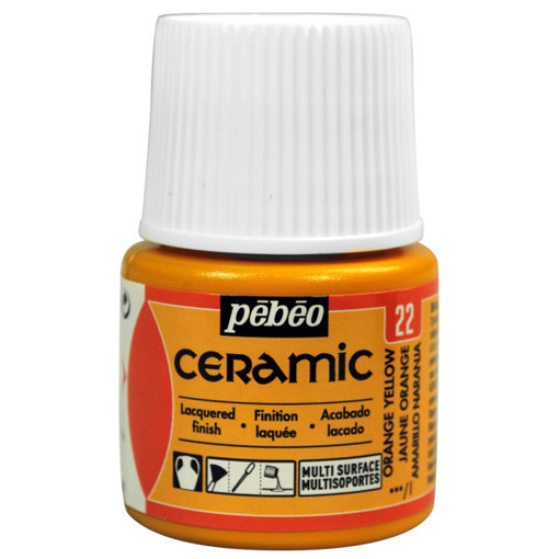Picture of Ceramic Paint 45ml Orange Yellow Pebeo