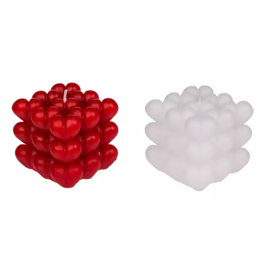 Picture of Candles Out of the blue,Bubb Hearts Red & White