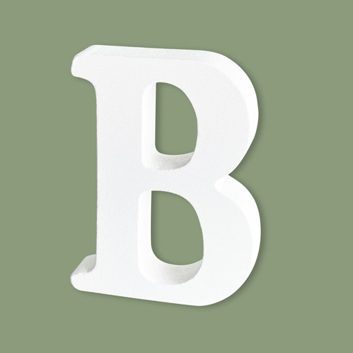 Picture of Wood 10.5cm White Letter Hand Craft,B