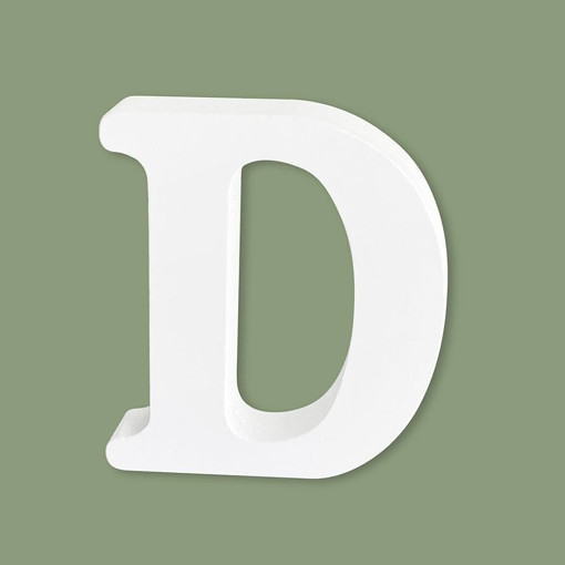 Picture of Wood 10.5cm White Letter Hand Craft,D