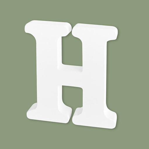 Picture of Wood 10.5cm White Letter Hand Craft,H