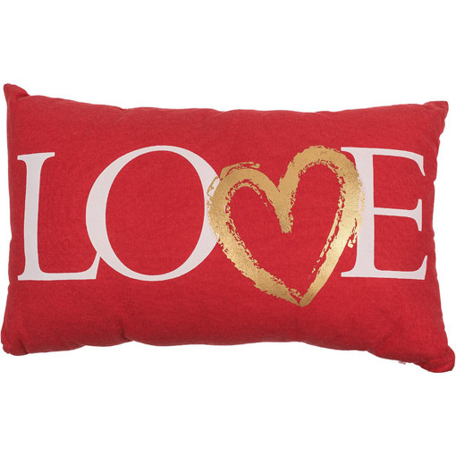 Picture of Plush Out of the blue Cushion Love Red Coloured