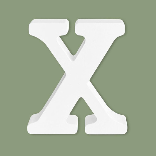 Picture of Wood 10.5cm White Letter Hand Craft,X