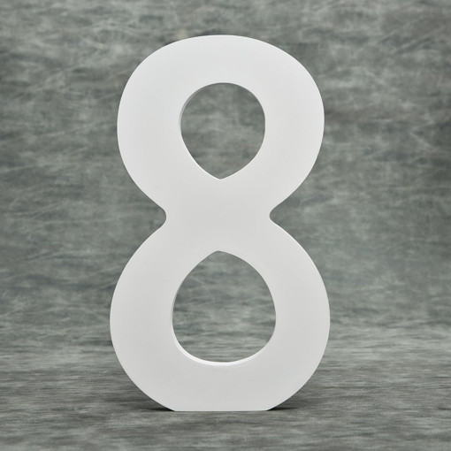 Picture of Wood 10cm White Number Hand Craft,8