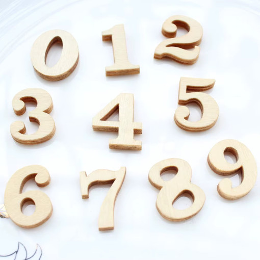 Picture of Wood 10pcs Numbers Hand Craft