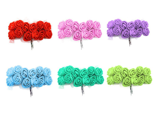 Picture of Foam Stickers 6clrs 12pcs Flower