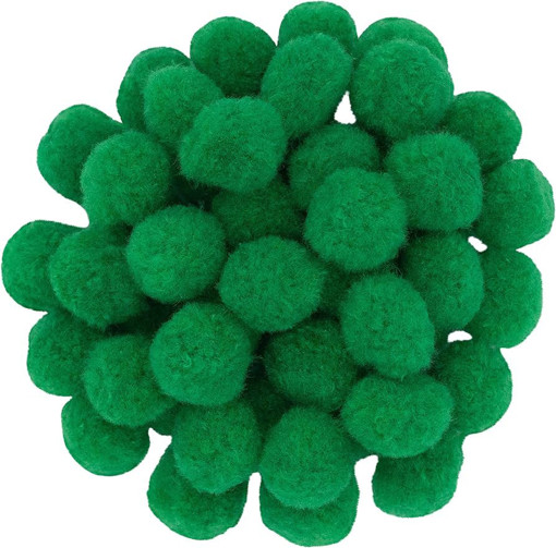 Picture of Pompoms 15Pcs Green 30mm Hand Craft
