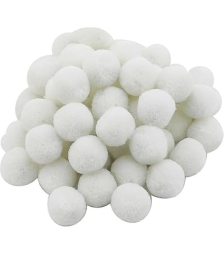 Picture of Pompoms 30pcs White Craft for all