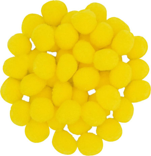 Picture of Pompoms 30pcs Yellow 2.5cm Hand Craft