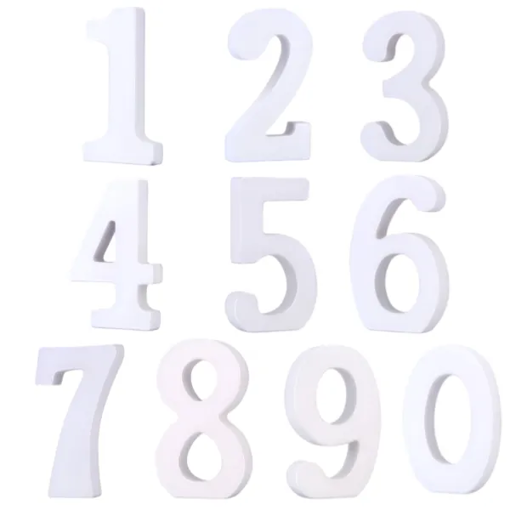 Picture of Styrofoam Number 10cm White Hand Craft