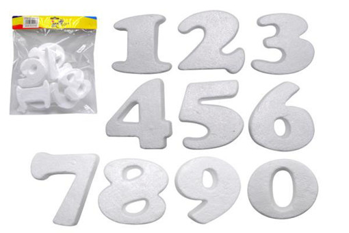 Picture of Styrofoam Number 8cm 10pcs Hand Craft