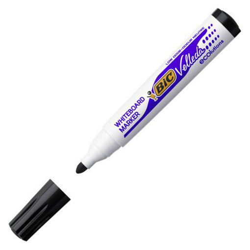 Picture of WhiteBoard Marker Large Black Round Bic Velleda