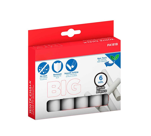 Picture of Chalk 6pcs Big White Non Toxic MP