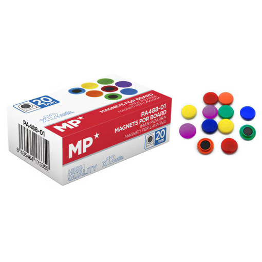 Picture of Magnet for Board (Set of 12) Multi Colors 20mm MP
