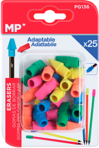 Picture of Eraser Small (Set of 25) Asstd.clrs Top Pen MP