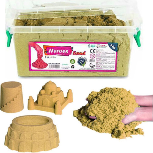 Picture of Kinetic Sand Colored 3Kg Plastic Box Heroes