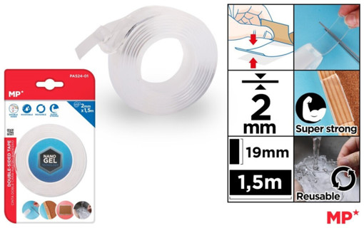 Picture of Tape Double sided 19mmx1.5m Extra Strong MP