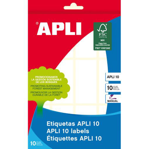 Picture of Office label 120pcs White 26x54mm APLI
