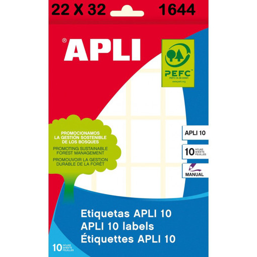 Picture of Office label 22x32mm White 200pcs Apli
