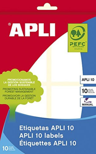 Picture of Office label 40x75mm White 40pcs Apli