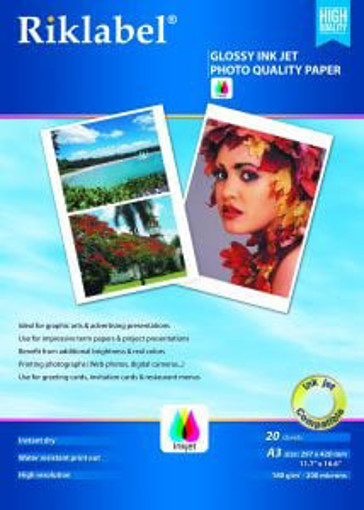 Picture of Photo Paper A4 50 Sheets 180gr Glossy Riklabel