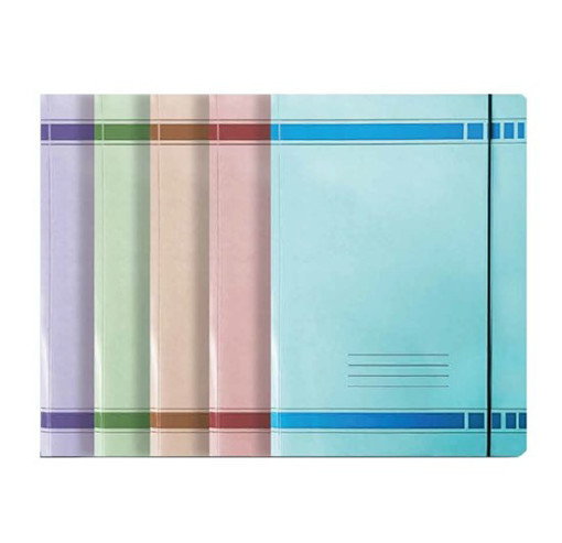 Picture of Elastic File 25x35cm Blue 400gr Carton Bassile
