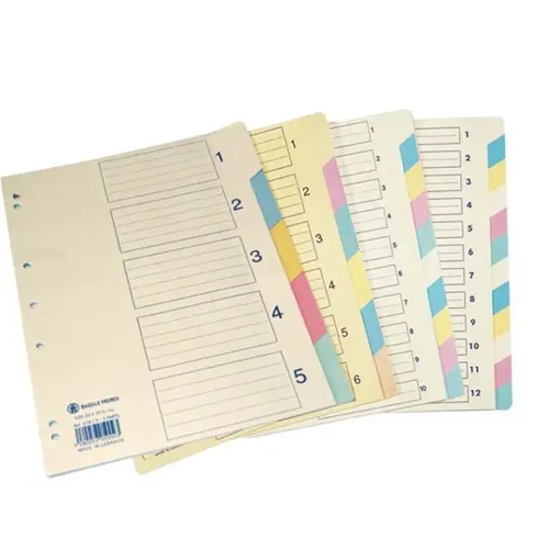 Picture of Separators A4 5parts Colored Cardboard Bassile