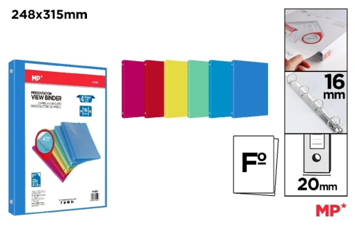 Picture of Binder 4 rings 24x32cm 20mm Assorted Personalised