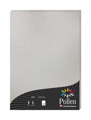 Picture of Plain Paper A4 50 Sheets Silver 120gr Claire Fonta