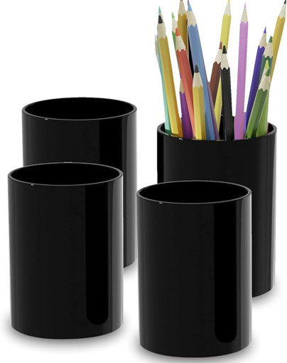 Picture of Pen Holder 7cm Black Plastic