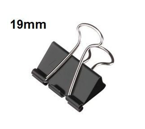 Picture of Binder Clips (Set of 12) Black 19mm Metal Abel