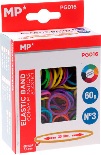 Picture of Elastic Bands 3cm Asstd.clrs 60gr MP