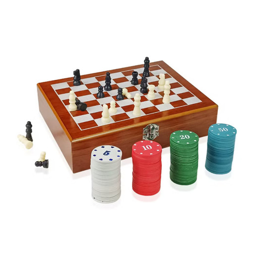 Picture of Foreign Games Age 18+ Chess Set +Poker Chips