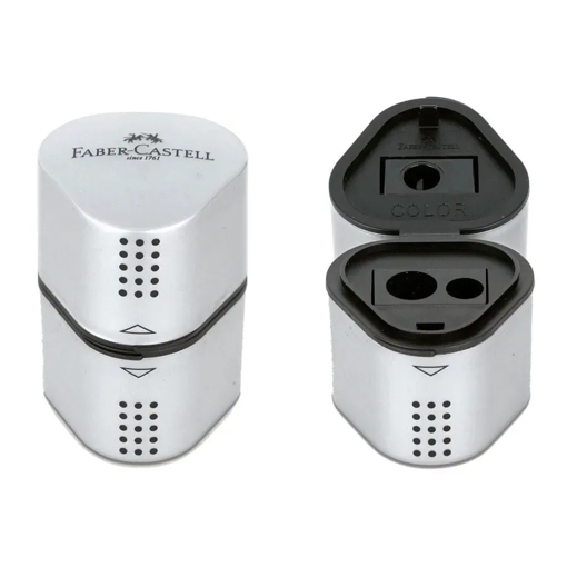 Picture of Trio Sharpener with Barrel Silver Faber-Castell