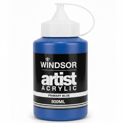 Picture of Acrylic 500ml Primary Blue Windsor