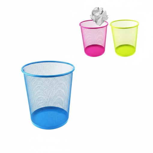 Picture of Waste Basket/ Bin Multi Colors 27cm Metal MP